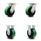 Service Caster 5 Inch Kingpinless Green Poly on Steel Wheel Swivel Caster Swivel 2 Rigid, 2PK SCC-KP30S520-PUR-GB-2-R-2 - alternate 1